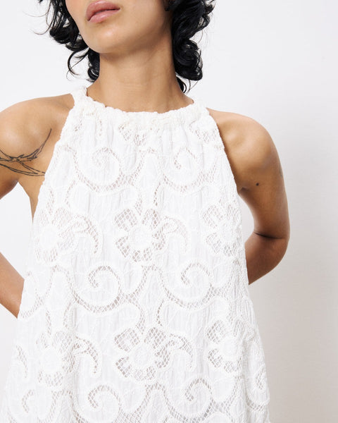 267315 FRNCH robe dentelle blanc