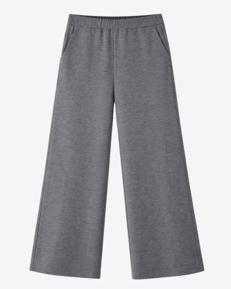 437626 JL Pantalon à taille élastique gris à chevrons