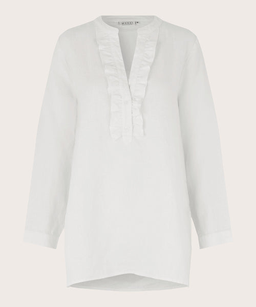 499813 Masai blouse lin blanche