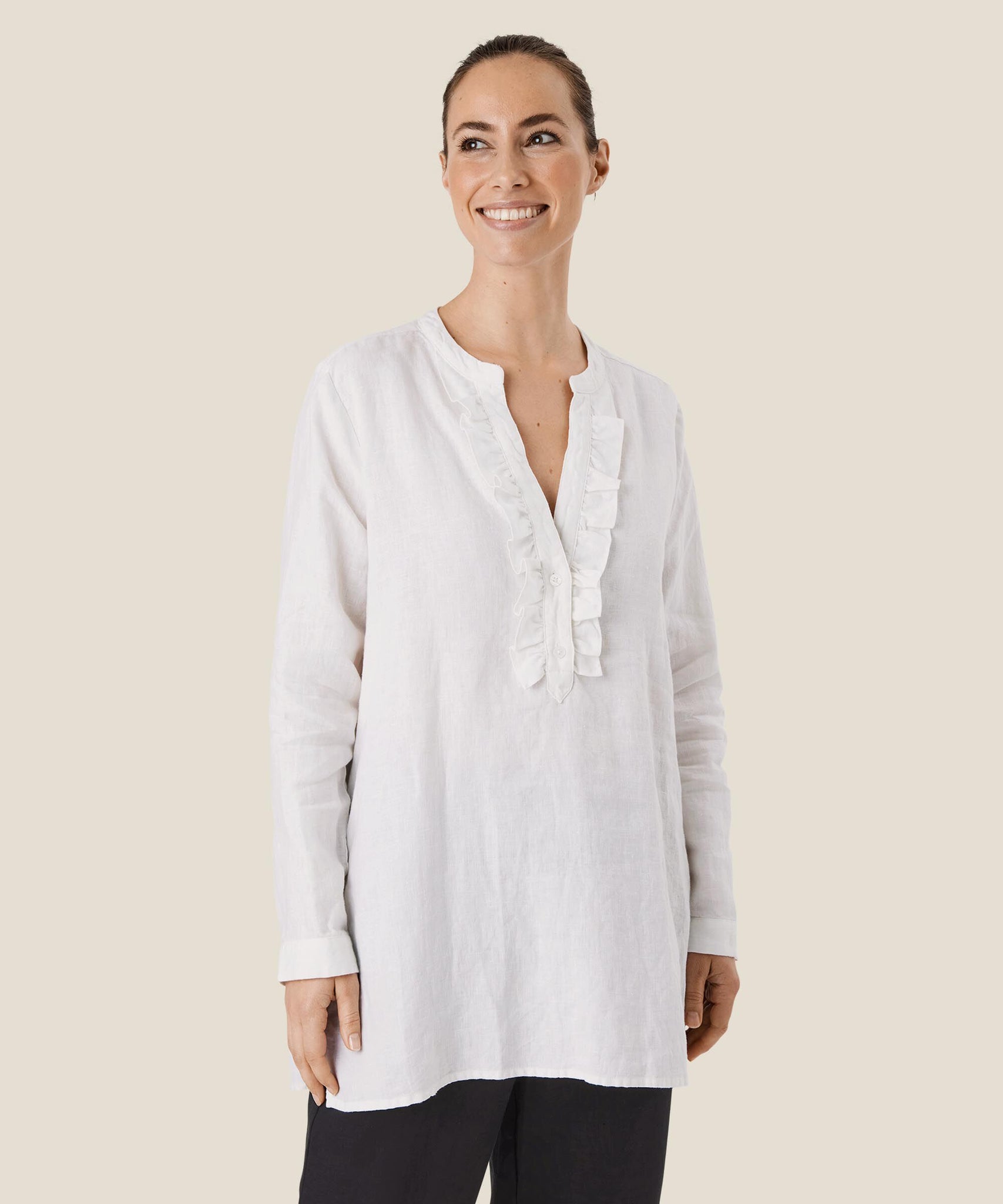 499813 Masai blouse lin blanche