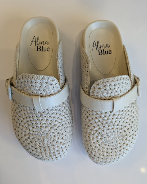 395416 mule crochetée greige