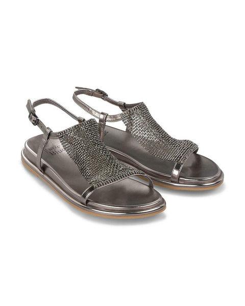 395716 sandales avec mesh de cristaux