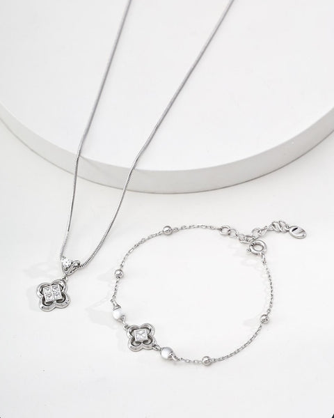 404626 L’Actuel bracelet plaqué or blanc