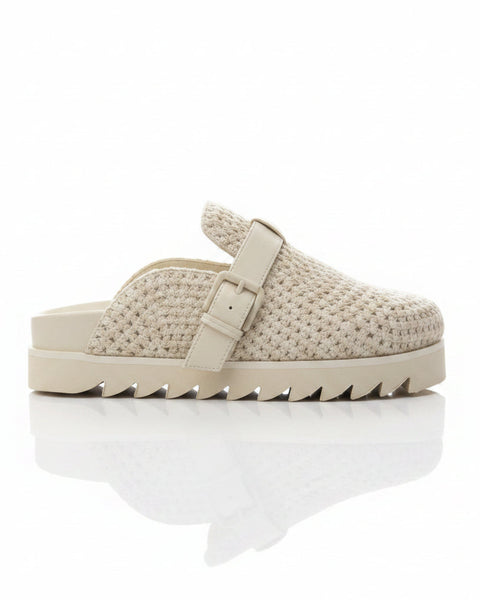 395416 mule crochetée greige
