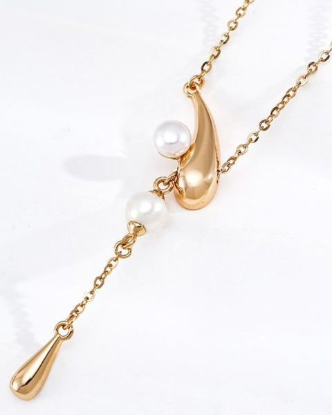 403626 chaîne longue avec pendentif ajustable avec perles