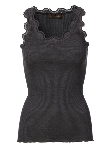 002 Rosemunde Camisole longue dentelle dans le haut