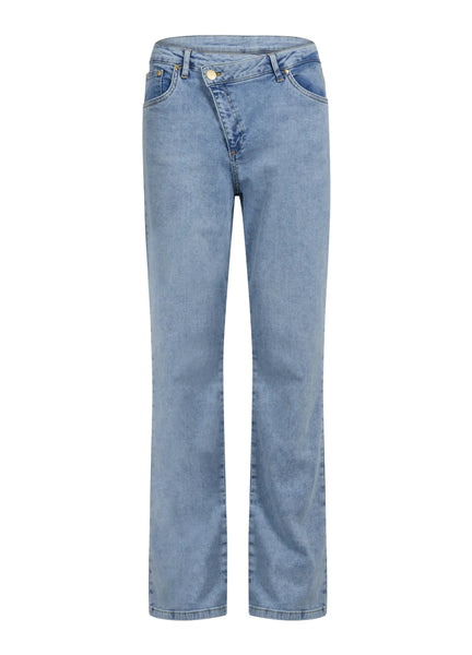 499313 Coster jean droit taille asymétrique