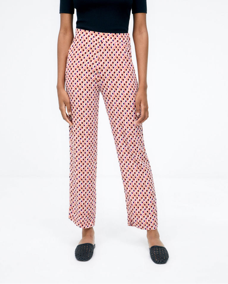 494513 Surkana pantalon large imprimé