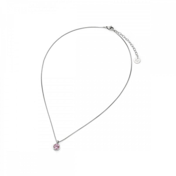 442613 Bud to rose collier stainless cristal rose