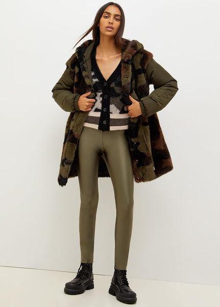 411922 Liu Jo manteau d’hiver camouflage réversible