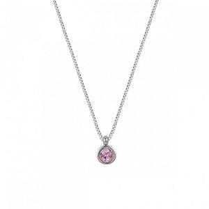 442613 Bud to rose collier stainless cristal rose