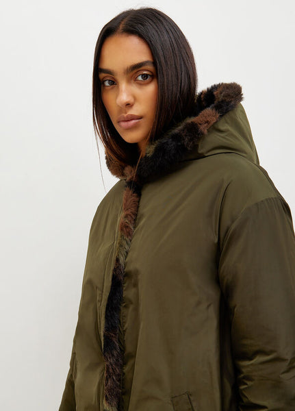 411922 Liu Jo manteau d’hiver camouflage réversible