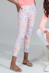 489613 Robell pantalon multicolore fleurs