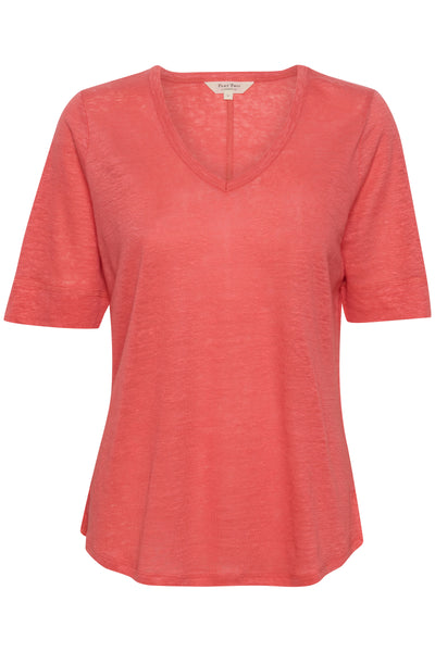 458113 PartTwo t-shirt en Lin col V